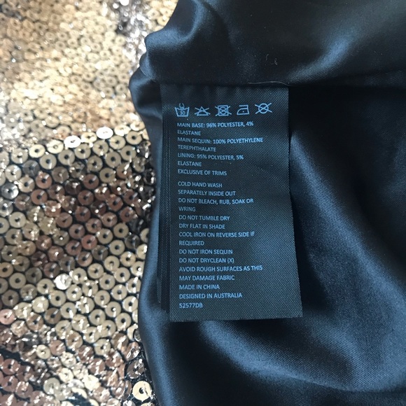 [bardot] neve dress in rose gold foil sequin - Picture 8 of 8